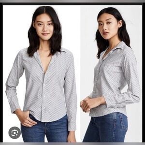 NWOT Frank & Eileen Barry Classic Tailored Feminine Print Shirt Small Retail$258